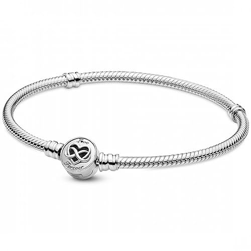 PANDORA Armband Moments Herz-Unendlichkeits-Verschluss Silber 599365C00 17 cm