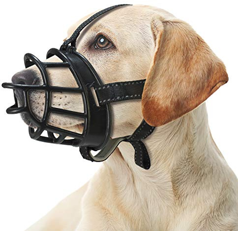 Arquivet Flexibler Maulkorb aus Silikon, Größe XL für große Hunde, 9 x 28 x 49-59 cm, verhindert das Beißen des Hundes und ermöglicht das Trinken von Leckereien, Anti-Biss