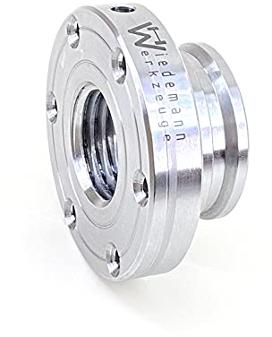 Planscheibe Ø 75mm, Aufnahme M33x3,5mm DIN800, mit Ablaufsicherungsnut ASR, 1 Lochkreis mit 6 Löcher (Stahl, Ø 75mm)