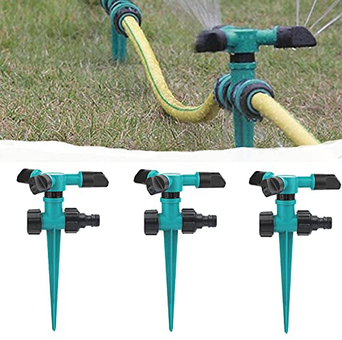 Duyteop 3 Stück Garten-Sprinkler 360° Drehbar, Multifunktion Garten Sprinkler, Gartensprinkler 3 Arm, Rasensprenger 360 Grad Drehbares Wasser, Wassersprenger Einstellbar Für Garten, Rasen, Pflanzen
