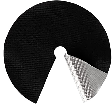 WIVAYE 6 alfombrillas de protección para árboles,82cm tela de paisaje de barrera de malas hierbas,protector de árbol de anillo de mantillo no tejido,tapete de control de malezas redondas plateada