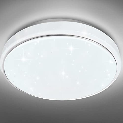 EXTRASTAR 24W LED Ceiling Light, 2500LM Super Bright LED Ceiling Light, 192W Equivalent, 6500K Cool Light Daylight Light for Living Room, Bedroom, Kitchen, Balcony, Office and More, Ø 380mm