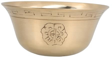 VOSAREA Buddhist Worship Cup Brass Water Offering Bowl Versatile Decorative Container