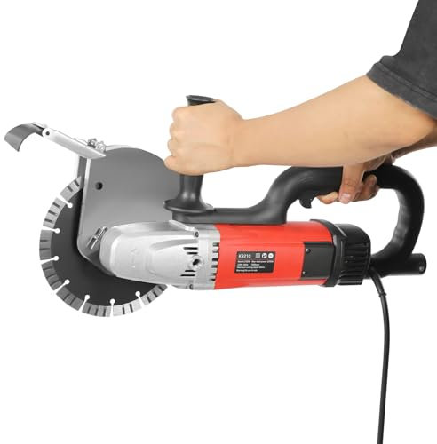 Elektrische Betonsäge 5200w Betonkreissäge Mauerwerk Kreissäge mit 68 MM Max. Schnitttiefe, 210 mm Scheibendurchmesser Sägeblatt, für Marmor, Beton