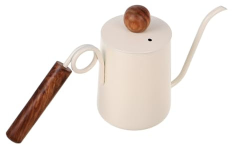 MAGICLULU Cafetera Vintage Inoxidable Tetera De Camping Con Mango De Madera y Tapa