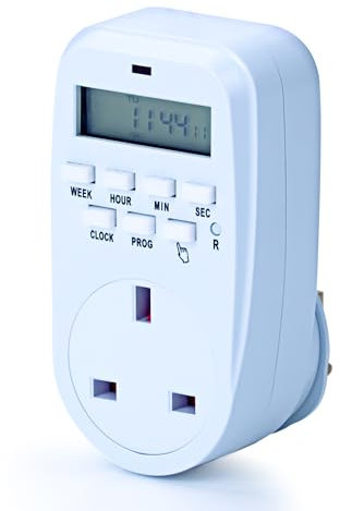 Status: IONOS Timer Switch | 7 Day Digital Timer Light Switch | White UK Plug | ION7DDT10