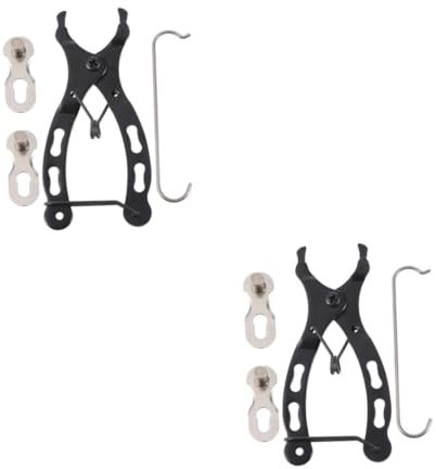 Yardwe 2 Ensembles Pince pour Chaîne Vélo Outils Mécaniques Réparation La Roue Accessoires Clé à Dégagement Rapide Clé à Chaîne Brise-chaîne Pince à Maillons Acier