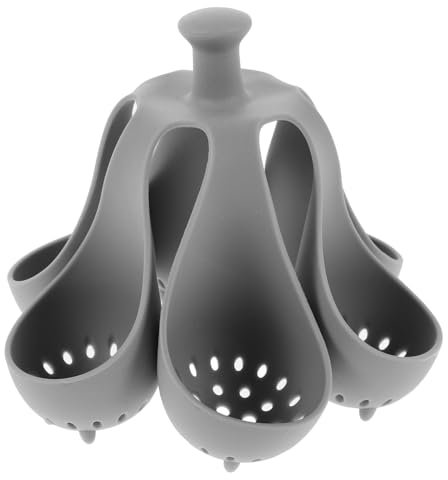 HEALLILY 6agujeros Copa De Silicona para Hervir Huevos Soporte para Cocción Al Vapor Contenedor De Huevos De Cocina Reutilizable Organizador Elegante y Práctico para Utensilios De Cocina
