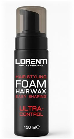 Lorenti Professional skum hårvax 150 ml – skum hårvax för flexibelt grepp, volym och naturlig glans – styling skumvax för män och kvinnor, lätt att tvätta, med behaglig doft