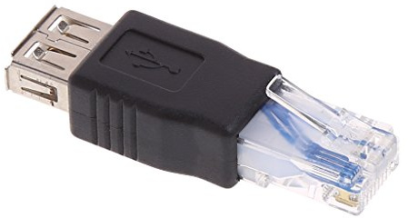 DIIOOMIEEU Adaptateur USB femelle vers RJ45 mâle Ethernet pour routeur