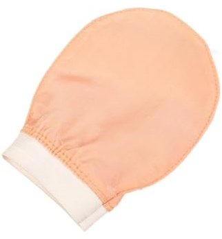 Peelinghandschuh Badehandschuhe 1 PCS Seide Peeling Gesicht Waschen Schönheit Handtuch Weiche Haut Bad(Pink)