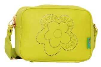 Agatha Ruiz de la Prada Bolso Bandolera en color verde lima con flor calada