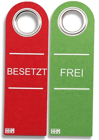 HHM® 10 Stück Besetzt Frei Schild WC Schild - nicht stören Türschild aus Filz. Ideal als Zimmer Einrichtung oder Türschild im Büro