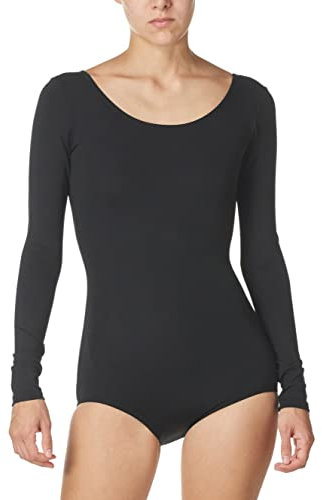 Capezio Damen Team Basic Langarmtrikot Gymnastikanzug, Schwarz, S