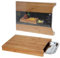Koopman Bamboo Chopping Board with a Stainless Steel Tray