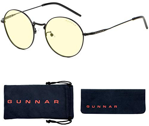 Gunnar Gaming and Computer Eyewear - Ellipse, Frame Colour: Onyx, Lens Tint: Amber (Blocks 65% Blue Light & 100% UV Light) - Blue Light Blocking Glasses - Patented lens - Reduce eye strain & dryness