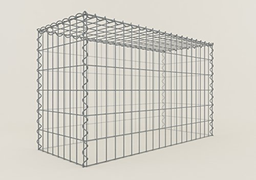 GABIONA Cestino di Pietra Gabbione Maglie rettangolari, 5 x 10 cm, profondità 40 cm, Coltivazione Cestino Typ 3, Chiusura a Spirale, con zincatura galvanica