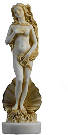 BeautifulGreekStatues Rising Venus Aphrodite Zeus Daughter Griechische Göttin Statue Goldton 15,7 cm