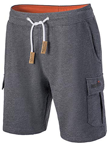 Mount Swiss Cargoshorts herr, bermudashorts för män med 6 fickor och kardborreband/ dragkedja, kortbyxor i klassiska färger, storlek S–8XL, Mörkblå, XXL