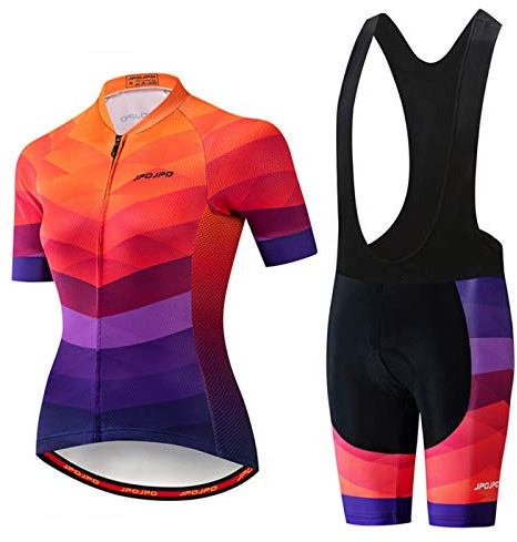 Kvinnors cykling jersey set haklapp shorts sommar cykel kläder cykelkläder