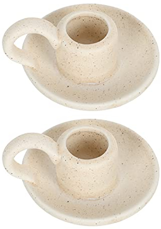 2stücke Keramik Kerzenhalter Vintage Teelichthalter: Schlichte Votivgläser Kerzengläser Teelichtgläser Klein Teelicht Halter Für Heimdekoration Hochzeiten Partys & Tischdekoration
