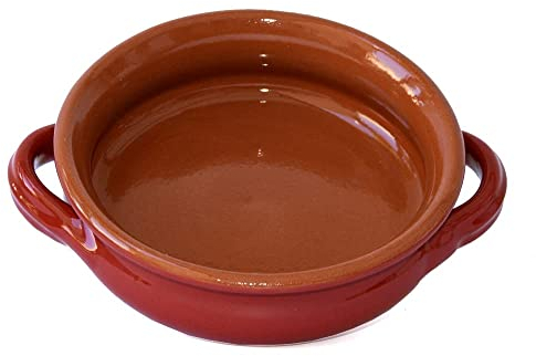 Set 3 Terrine in Terracotta Tegami Senza Coperchio Rossana Zuppiere con manici Colì Maioliche e Terrecotte dal 1650 Rosso 17x17x6 cm