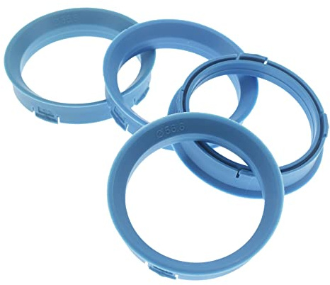 4X Zentrierringe 66,6 x 56,6 mm Hellblau Felgen Ringe Made in Germany