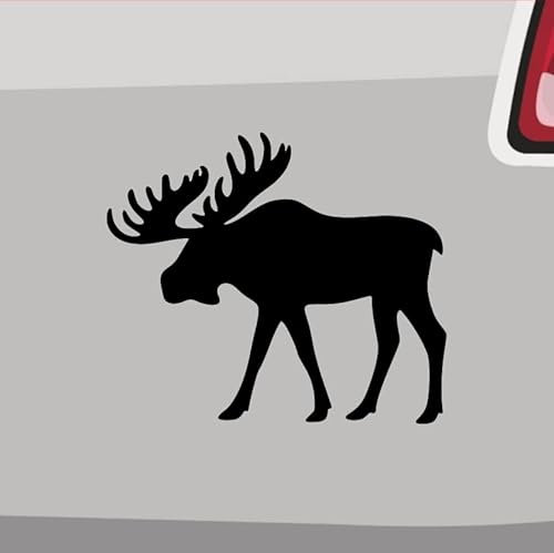 Generisch Elch Aufkleber Sticker Schweden Skandinavien Test Norwegen Paarhufer Kuh Sparset (2X S 2X L 1x XL) Farbe: Blau