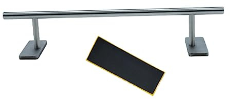 LEEFAI Pro Fingerboard Rail Obstacles Solid Stainless Steel for Fingerboard Park/Ramps/Obscacle-Size 28 * 5.5cm