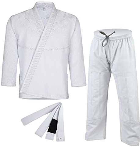 Knockout Fight Gear Jiu Jitsu Gi for Kids BJJ Gi kimonos Lightweight Youth BJJ Gi With Preshrunk Fabric and Free Belt