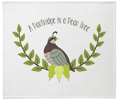 CafePress Partridge in Pear Tree Throw Blanket Super Soft Fleece Plush Throw Blanket, 60x50