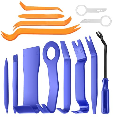 flintronic 14PCS Kit de Herramientas Desmontaje Coche, Azul+Amarillo