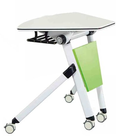 Klappbare Konferenztische mit Rollen für Büro, Konferenzraum, Klassenzimmer, Meeting-Tisch aus Holz mit starkem Metallrahmen, 160 x 50 x 80 cm, 6 Stück