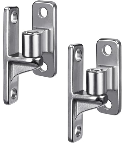 Nsssunnre Stainless Steel Gate Hinges, 2set Wall Mount Gate Hinges for Farm Gates, with Non-Welding Chain Link Fence Parts 5/8Inch