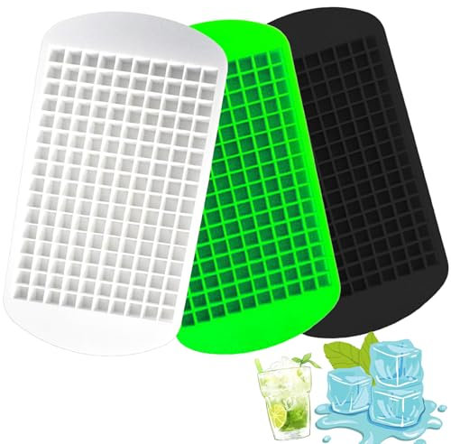 3 Piece Small Ice Cube Tray Set, Mini Ice Cube Trays, Ice Cube Bags, Ice Cubes Reusable Suitable for Home Barbecue Picnic Party Drinks Smoothies Outdoor Activities Restaurant Use