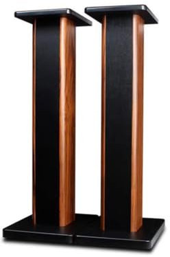 1 par de soportes para altavoces de madera, diseño hueco que se puede llenar con arena, para escritorio de alta fidelidad de cine en casa y altavoces satélite