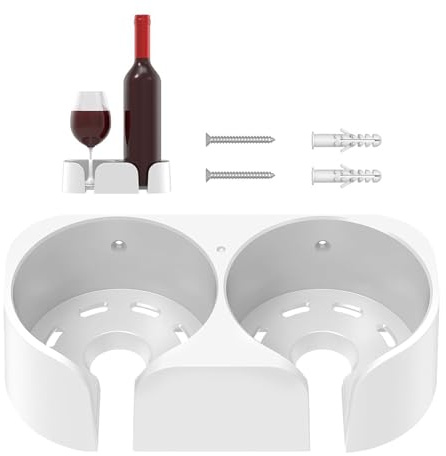 Xijobido Soporte para Cerveza En La Ducha | Portavasos para Cerveza y Vino en Ducha o Bañera,Organizador De Pared para Accesorios De Baño Copas Latas Botellas De Agua Refrescos