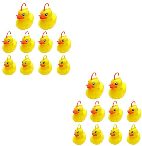 Jeu De Pêche Aux Canards - 20 Pieces Jouet Aquatique Canard Interactif - Ensemble De Bain Interactifs - pour Plage, Piscine, Lac Extérieur, Jouet Aquatiqu