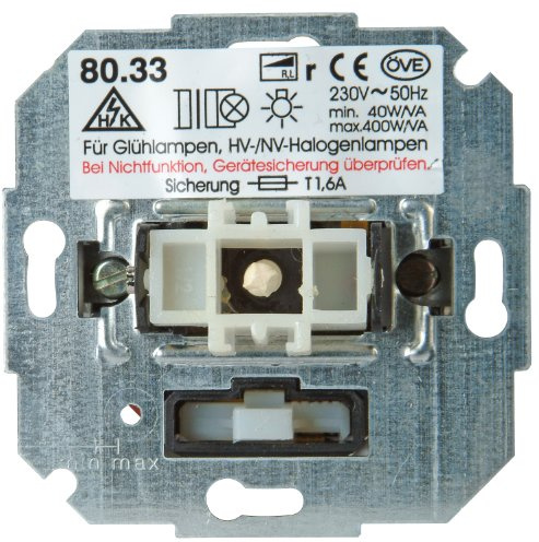 Kopp 806800183 Dimmer-Sockel Phasenanschnitt (Wippen-Wechsel) Unterputz