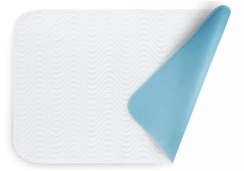 2er Pack Inkontinenzauflage 75x90 wasserdichte Bett Inkontinenzunterlage, waschbar, atmungsaktiv, blau-weiß von Castejo CA3302/C (2)