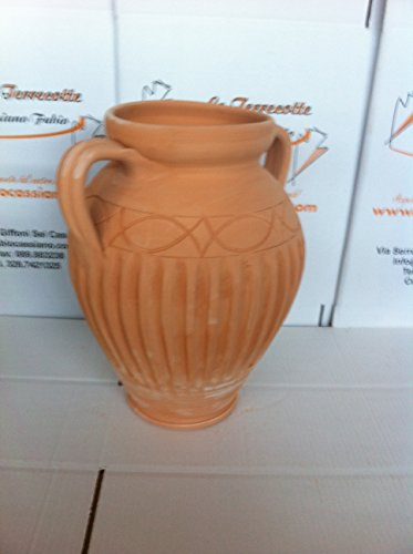 portaombrelli manufatto in terracotta scannellato cm 45