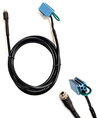 Ismartech Câble fonction AUX-IN pour autoradio Delphi Bosch avec jack femelle et pont, pour voitures Fiat 500 Grande Punto Evo Panda Lancia et Alfa 147.
