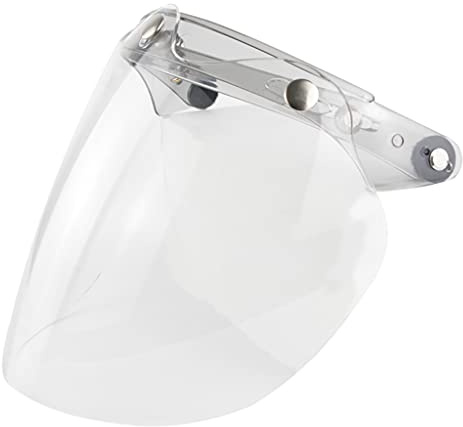 DANLINI Lente per caschi Moto, Visiera per Casco Aperta 3 Visiera con Protezione a Scatto Visiera Colorata per Casco Visiera a Bolla Accessori per Casco Moto Trasparente