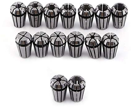 15Pcs ER11 Spannzangen Set, ER11 Federstahl Hochpräzise Spannzange Set mit Spannzange Zangen-Satz Präzisions-Federzangen-Satz für CNC Graviermaschine & Fräsen Drehwerkzeug