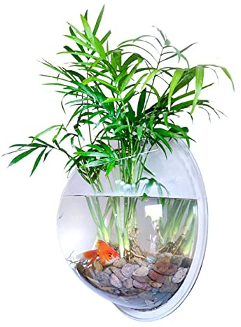 KHBNHJ Glasbecken Fischsäule Aquarium-Behälter zur Wandmontage, durchsichtig, Acryl, für Zuhause, Garten, Büro