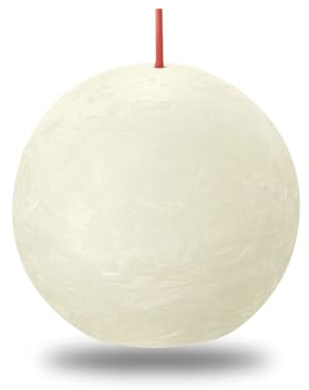 BOLSIUS Soft & Pearl Bougie boule rustique 8 cm
