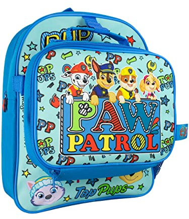 Paw Patrol Mochila Nino | Mochilas Escolares Patrulla Canina | Bolso y Fiambrera Infantil Azul
