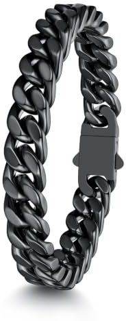 ChainsHouse Armband Herren Edelstahl Panzerarmband für Herren & Damen Silber/Schwarz/Gold 5/7/9/12MM 19/21/23CM