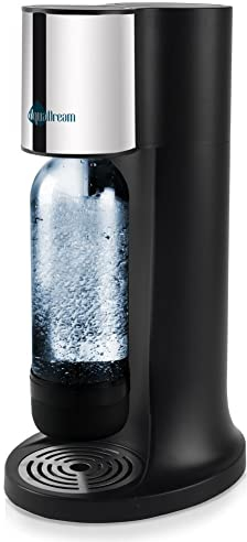 AquaDream Machine à gazéifier pour gazéifier l'eau gazeuse pour eau et siphon Noir