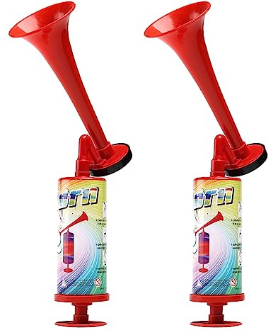 FÄRGIN Ljud Air Horn Hupe handhållen lufttryck fanfare pump, klassiska lufthorn signalhorn trumpet flyghorn Krachmaker stadion fotboll trötta